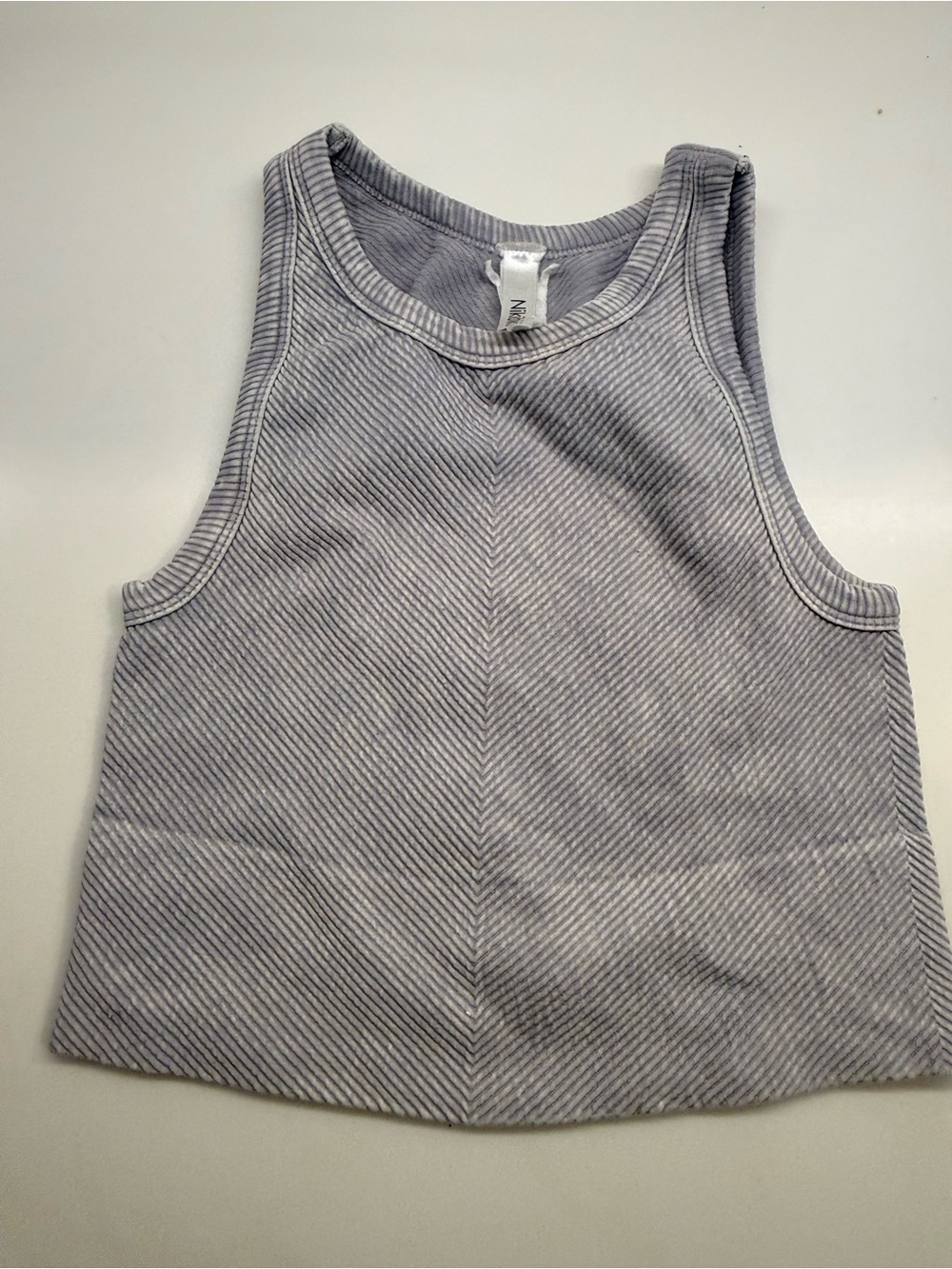 Nikibiki  Ribbed Tank Top - Light Gray